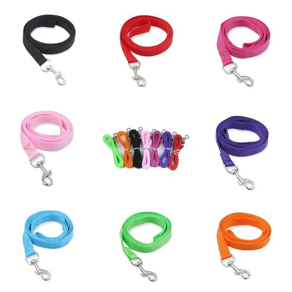 Nylon Dog Leash for Small Dogs and Cats 1.5*120cm Colorful Pet Puppy Kitten Collar Lead Strap Belt for Running Training WalkingXJ250218