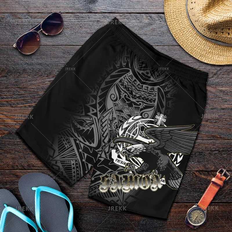 Men's Shorts Vintage 3D Samoa Emblem Print Beach Shorts Kid Fashion Streetwear Board Shorts Unisex Cool Swimming Shorts Mens Swimming Trunks z250