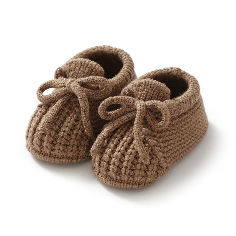 born Baby Shoes Knitted Infant Boys Girls First Boots Fashion Solid Toddler Kid Bed Footwear 0-18M Warm Clothing Accessories 250219