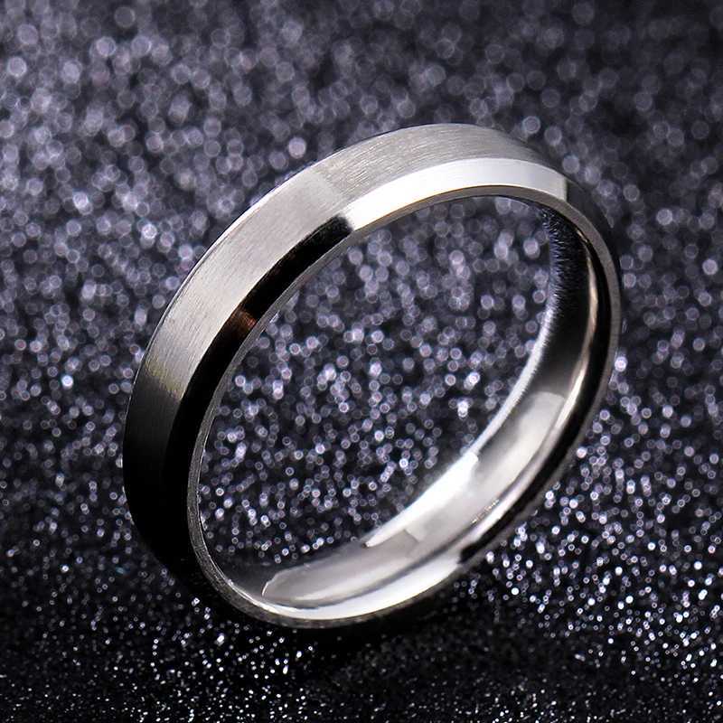 4-8mm Dull Polish Silver Color Titanium Ring For Men and Women Personalized Ring Customize EngravedXJ250219