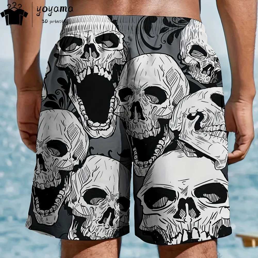 Fashion Skull Mens Clothing Summer Mens Shorts Drawstring Short Man Workout Jogging Mens Shorts Breathable Men Shorts Pants W250219