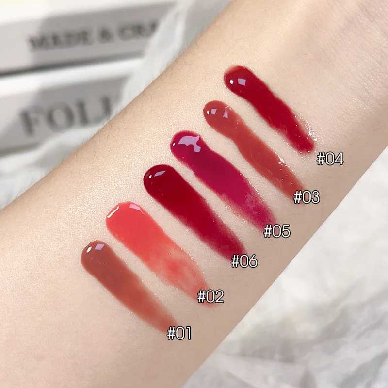Jelly mirror transparent lip gloss waterproof moisture-proof non stick cup durable lipstick crystal frozen lipstick glacier makeupW250219