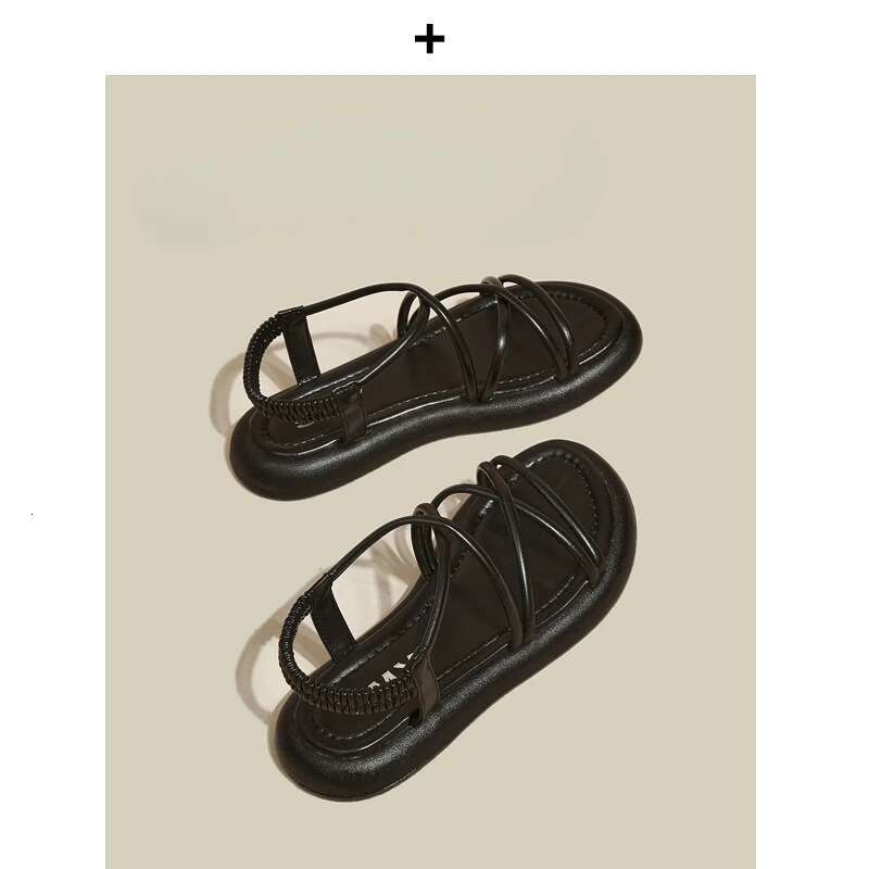 Thick Women 2024 New Summer Soft Sole Elevated Casual Roman Sandals Small Womens Shoes Sandalias Mujer Sandal #ddmykukumalu