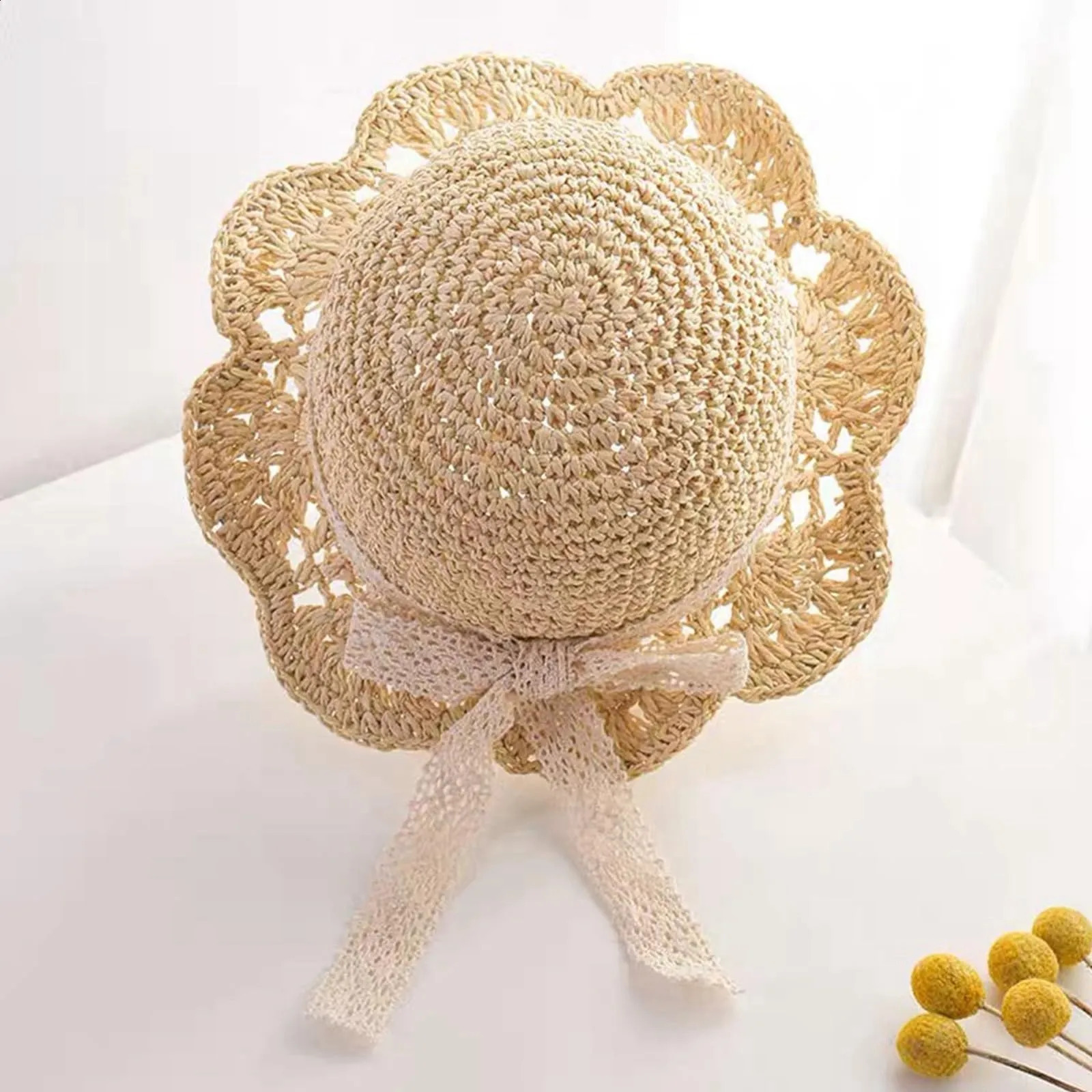 Lightweight Sun Hat For Children Infant Toddler Sun Hat Unisex Baby Spring/Summer Straw Hat With Wide Brim Toddler Girls Cap 250219