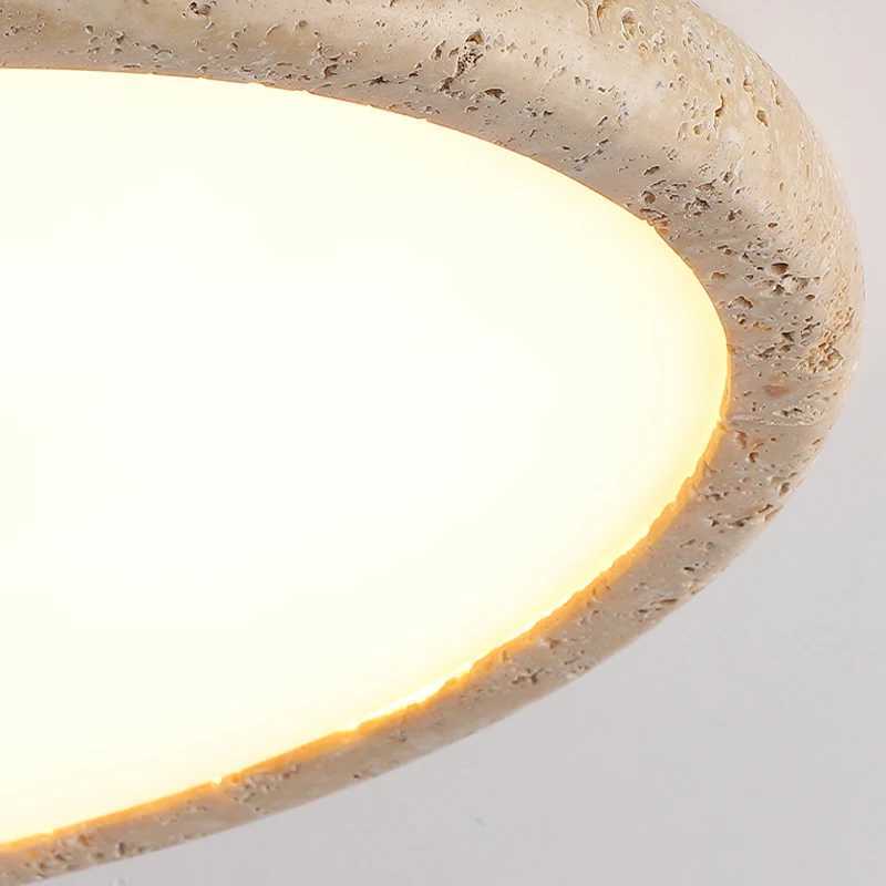 Modern Cream Style Warm Room Bedhead Ceiling Light Fixtures Yellow Travertine Corridor Living Room Restaurant 15W Led Lamps Z250219