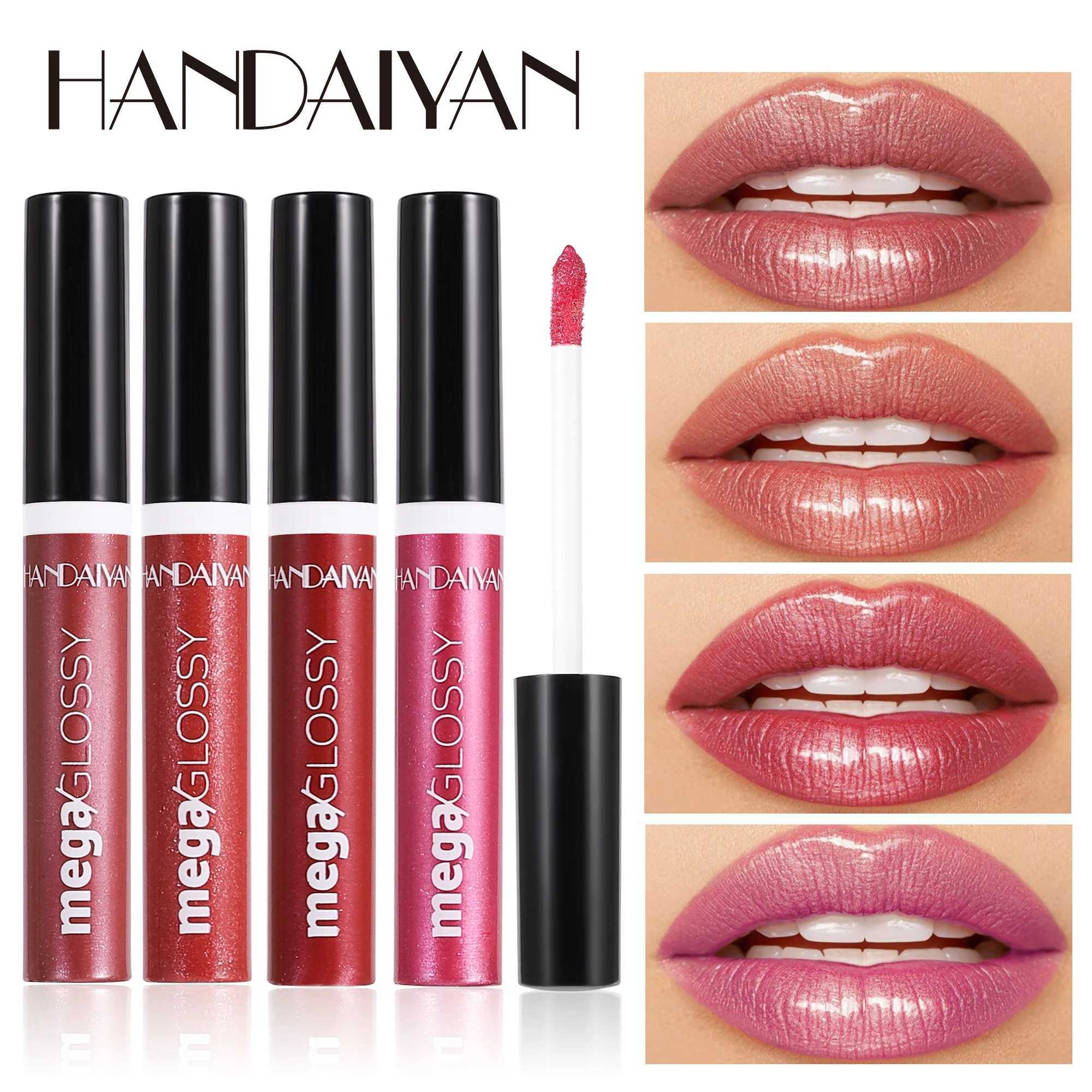 Handaiyan Lip Gloss Crystal Glitter Lip Glaze Tint Lipstick Liquid Waterproof Moisturize Shimmer Shiny Lipgloss MakeupW250219