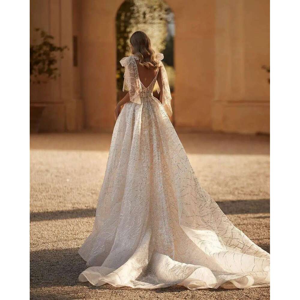 Gorgeous Mermaid Wedding Dresses Dismountable Beading Lace Bow Backless Bridal Gown Sweep Train Vestidos De Novia Customized