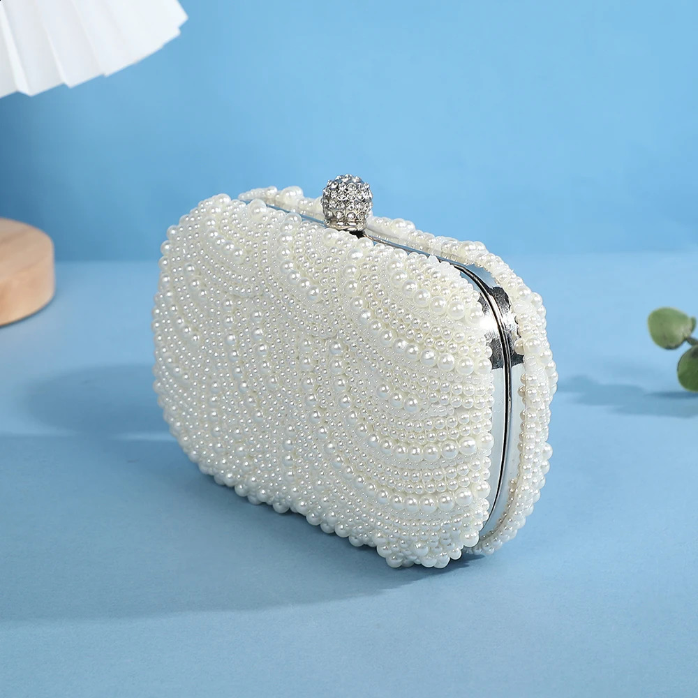 Retro Style ious ner Dinner Bag Pearl Fashionable Practicaldecoration Women Handbag Party Wave Shape Evening 250218