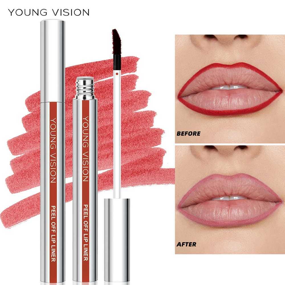 VISION Tear-Off Lip Liner Peel-Off Lip Liner Matte Smudge-Free Hook Loop Lip Pencil Makeup Pencil 3 colorW250219