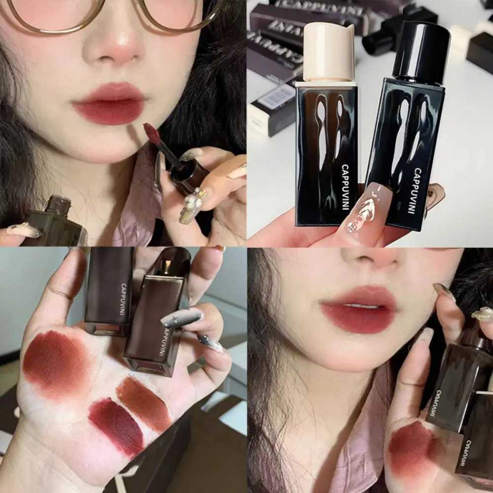 Cappuvini Amber Velvet Matte Lip Glaze Long-lasting Lip Gloss Smooth Texture Waterproof Lipstick CosmeticsW250219