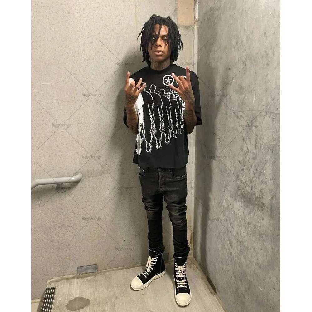 High Street Cartoon Pattern Printed Women T-shirt Fashion Round Neck Pure Cotton Short sleeved Men Y2k Retro Casual Top