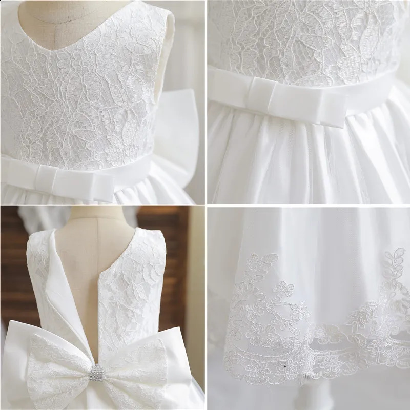 Baby Girl Lace Dresses Infant Flower Wedding Dress Elegant Princess Party Tutu Toddler Kid Birthday Baptism Formal Gala Clothing 250218