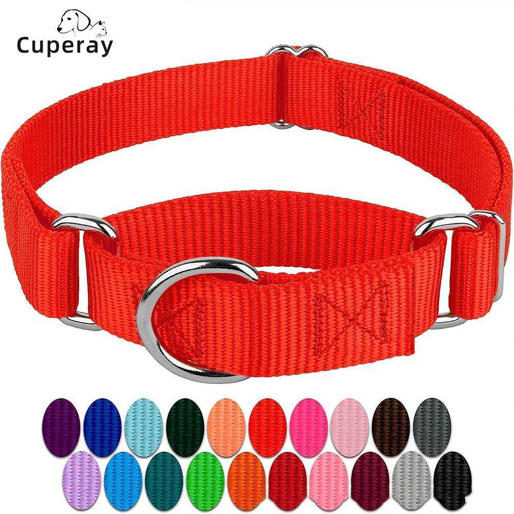 Dog Collar Adjustable Nylon Anti-Punch Pet Collar with Metal D Ring Strong Durable for Medium Large Dogs Training Dog Collar W250219
