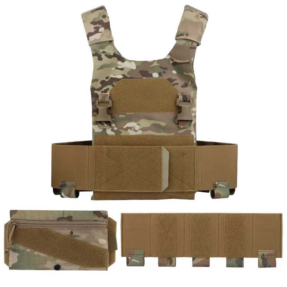 Tactical AC-1 Lightweight Vest Military Triple Elastic Magazine Mag Pouch Candy Storage Bag Hunting Vest Plate Carrier SetXJ250219