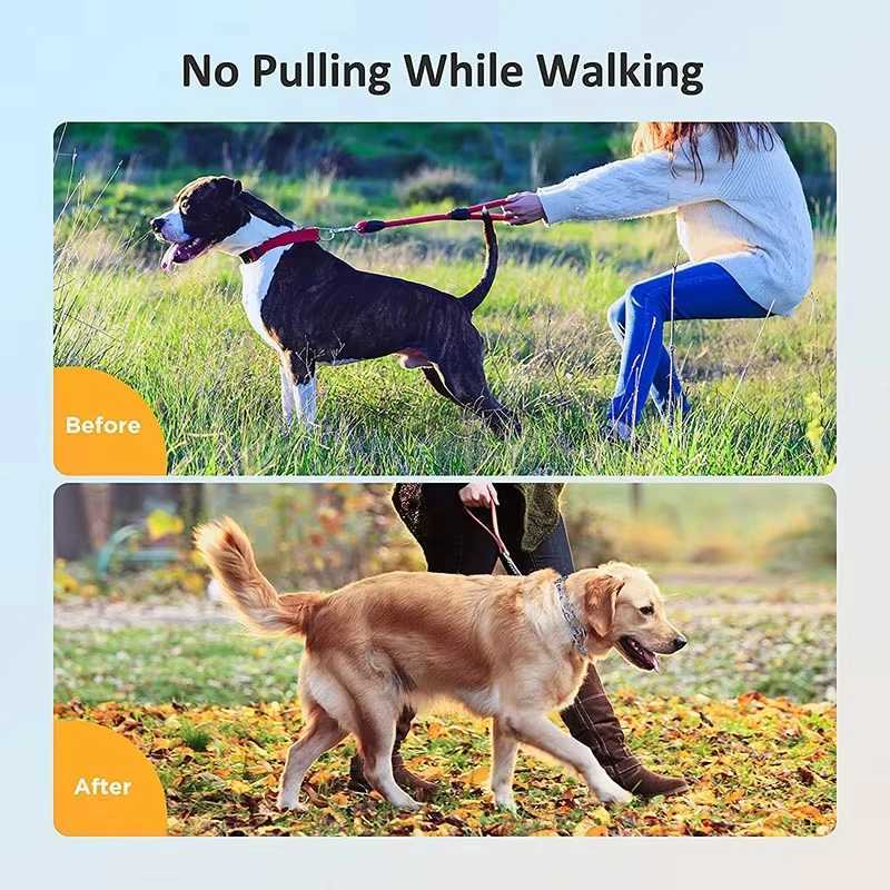 Effective Pinch Dog Training Collar With Comfort Rubber Tips Safe Adjustable Detachable Stainless Steel Pet Prong Choke CollarXJ250218