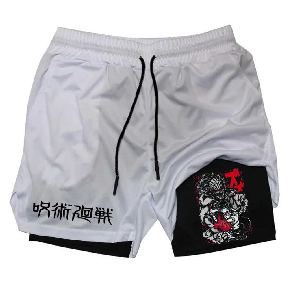 New Casual Quick-drying Double-layer Shorts Mens Gym Multi-functional Training Shorts Summer Running Two-in-one Shorts S-2XL W250219