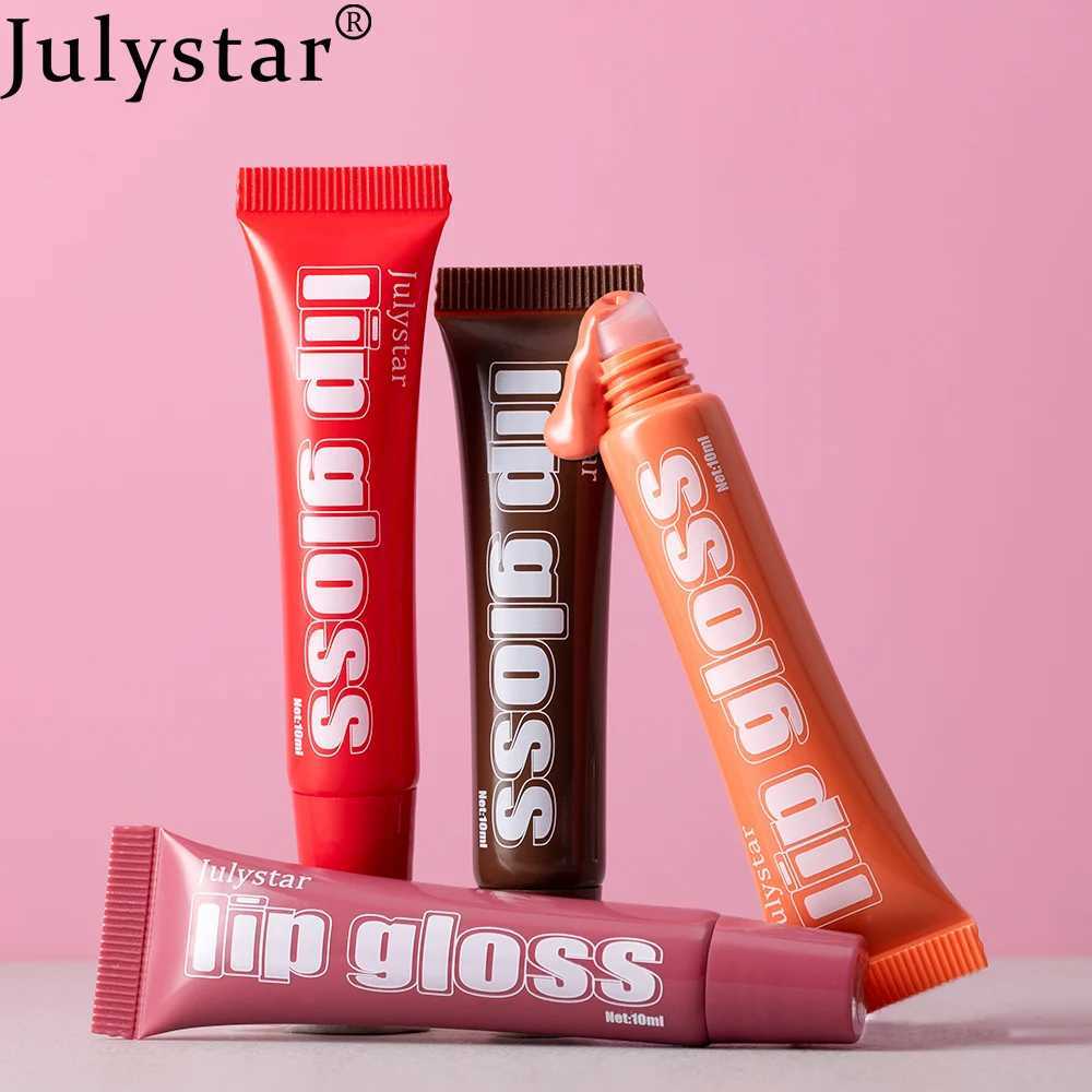 Julystar8 colors long-lasting moisturizing color plumping lip glaze watery transparent mirror hose lip oilW250219