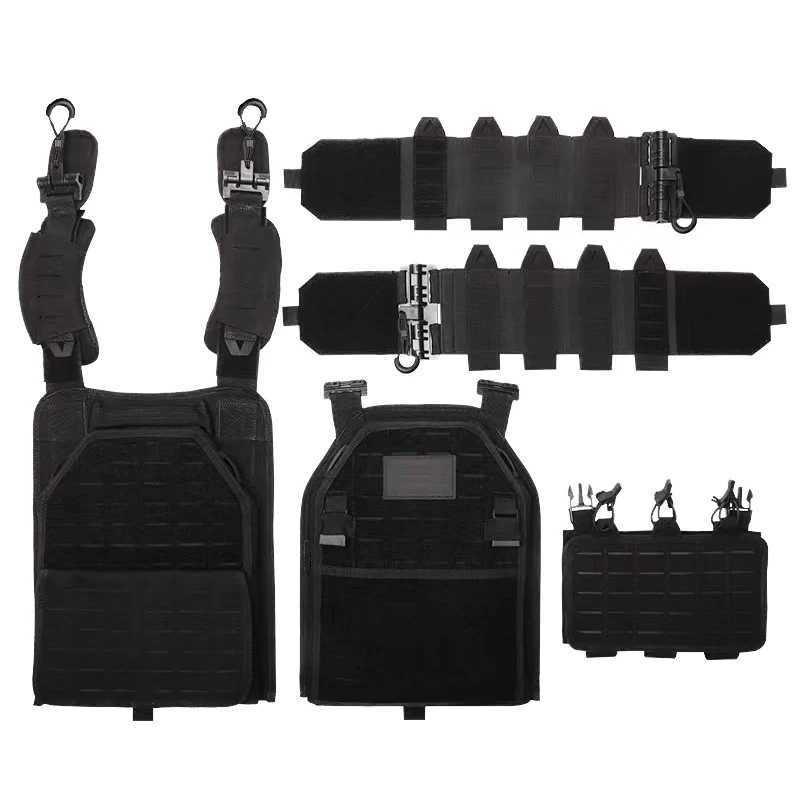 New combat vest 6094 quick detachable light laser cut tactical vest black gear to carry Military tactical vestXJ250219