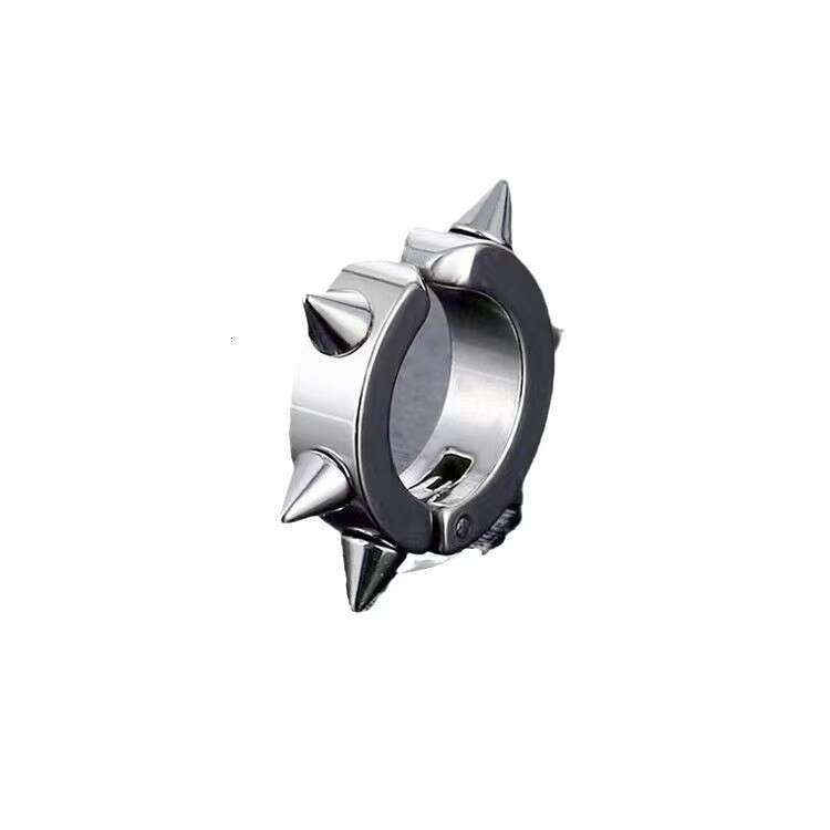 Riveted bone cochlear street dark punk pointed rivet, super cool clip, ear buckle, unisex earrings