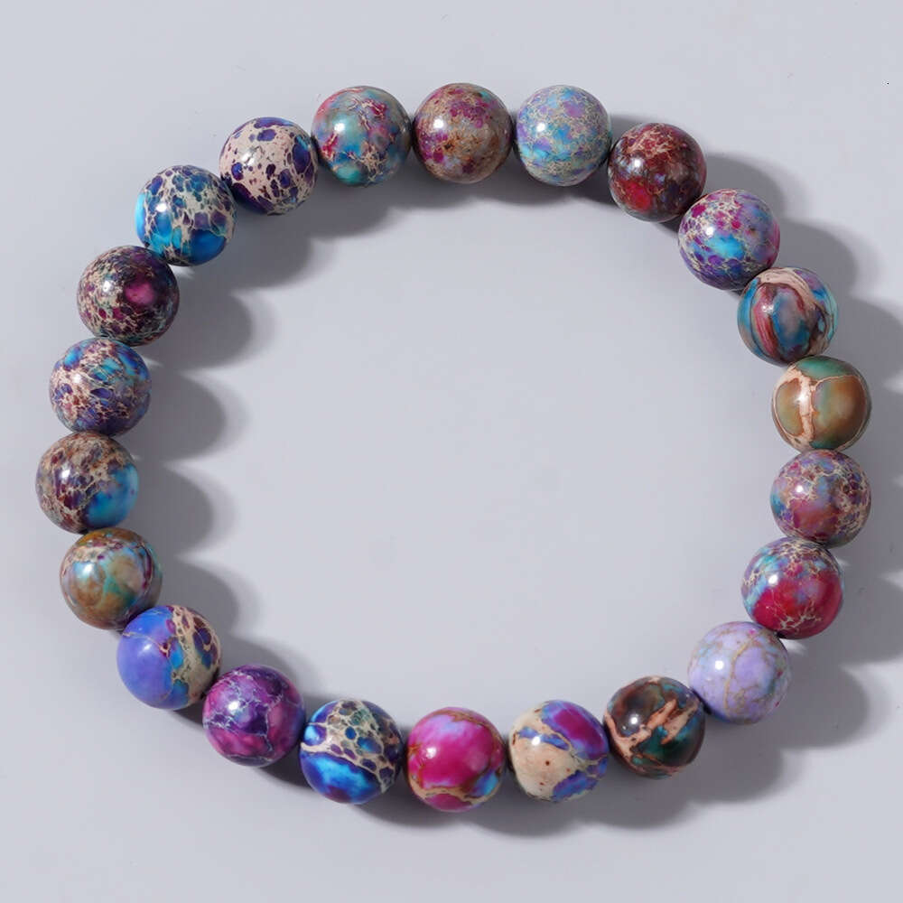 New beach chain style semi pure handmade bead bracelet with elastic rope for both men and women
