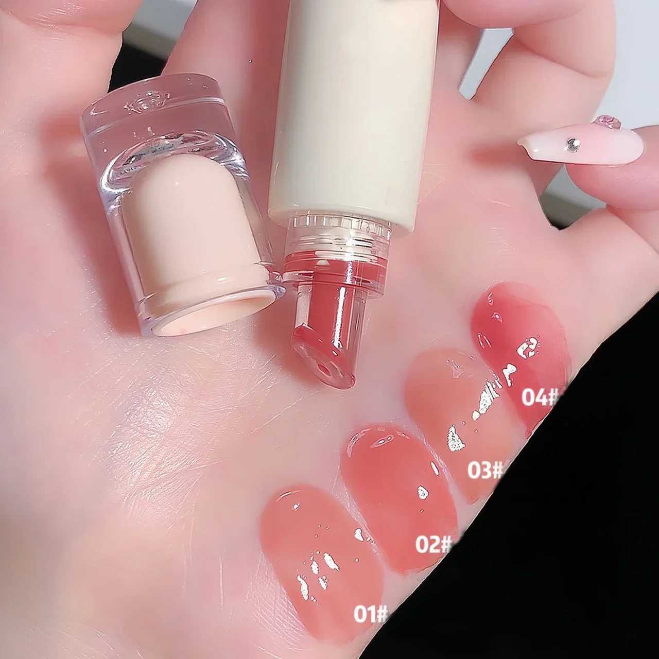 Mirror Dyeing Lip Gloss Moisturizer Liquid Lipstick Waterproof Long Lasting Red Lip Tint Korean Makeup Cosmetic Lipgloss BeautyW250219