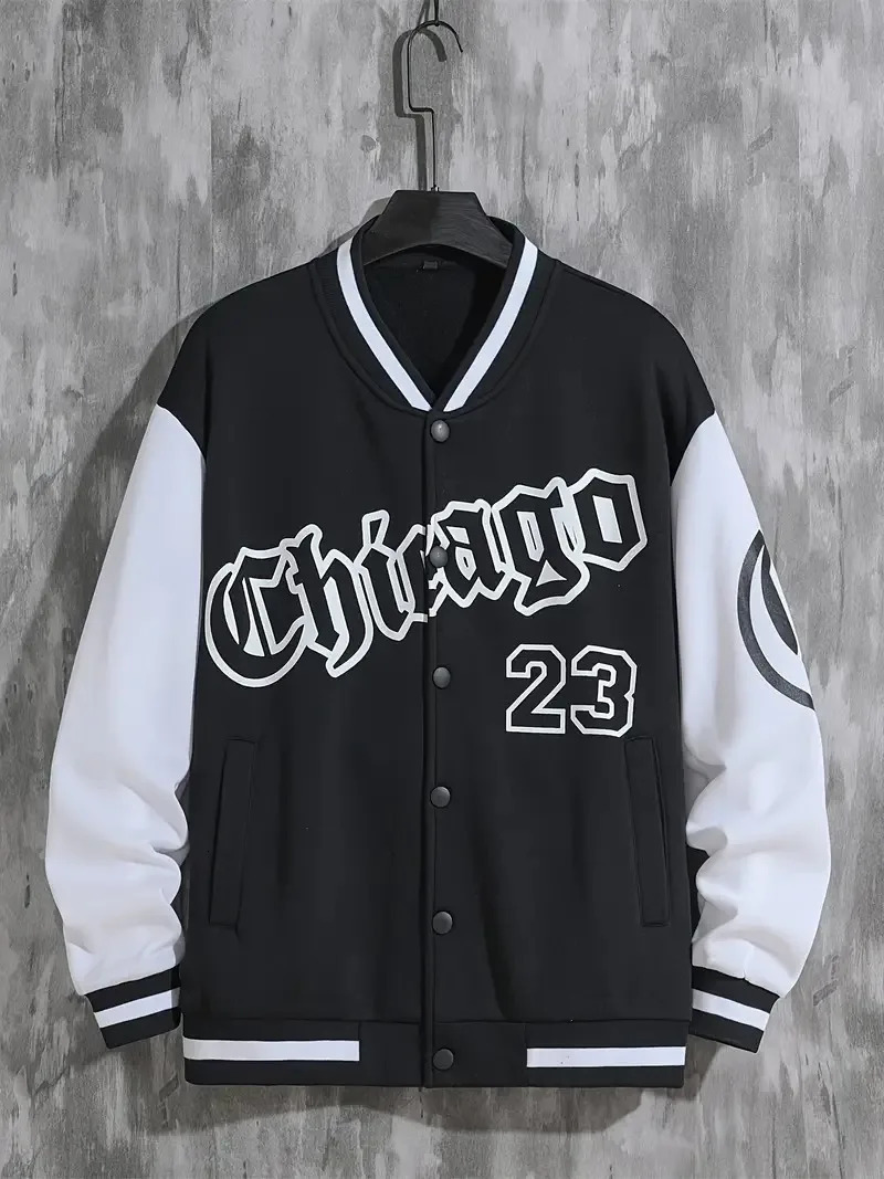 Spring And Autumn Street Mens Fashion Trend Loose Casual Baseball Uniform Jacket Suitable For Outdoor Dating 250218