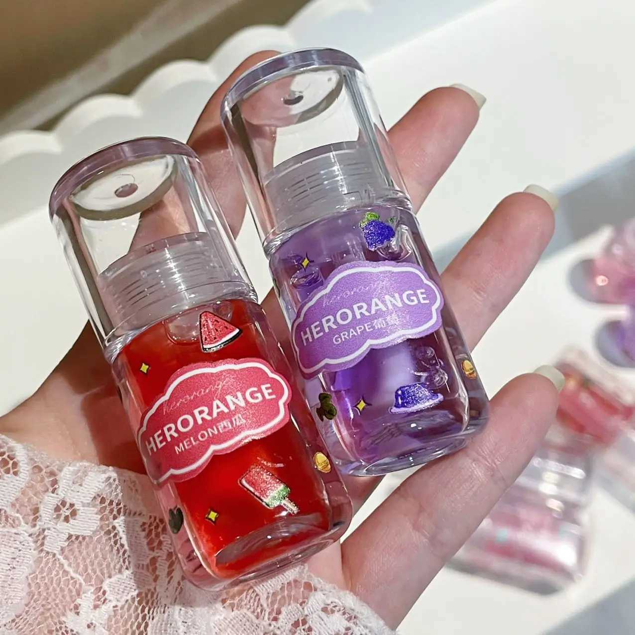 HERORANGE HR450 LIP Gloss Reduces Dryness Moisturizes and Reduces Lip Lines Providing a Hydrating Clear Lip GlossW250219