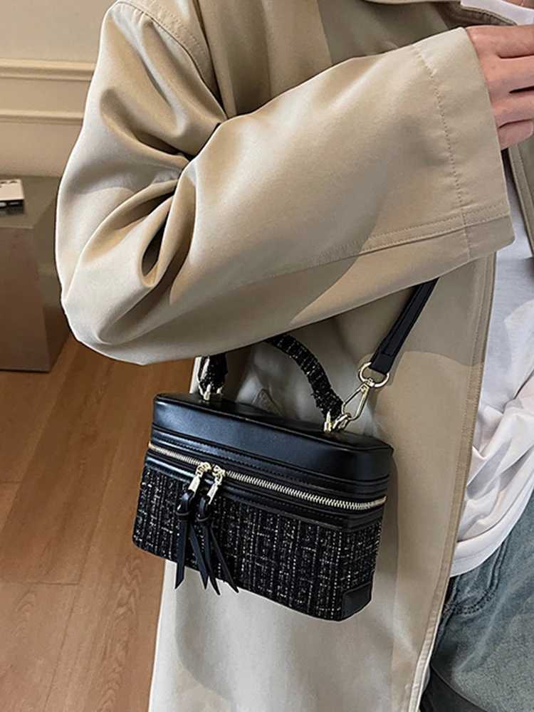 Advanced sensory handheld luggage for women fashionable PU leather luxurious mini cross shaped bag womens spring handbag Y250218