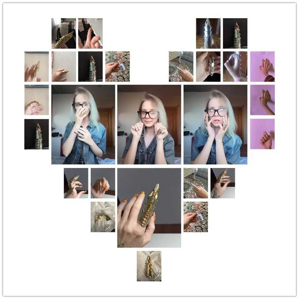 2022 NEW Cool Boys Punk Gothic Rock Scroll Joint Armor Knuckle Metal Full Finger Ring Gold Cospaly DIY Ring Halloween decorationXJ250219