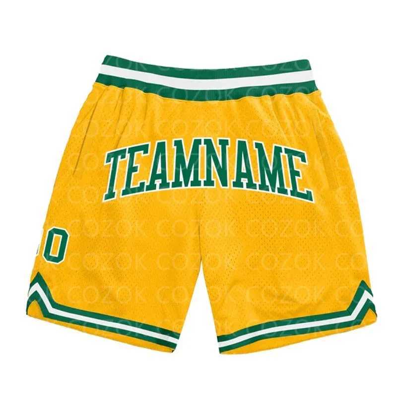 Men's Shorts Custom Yellow Light Authentic Basketball Shorts 3D Printed Men Shorts Your Name Mumber Quick Drying Beach Shorts z250219