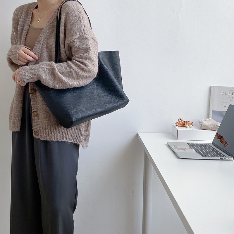 Elegant Ladies' High-Quality PU Leather Shoulder Tote - Versatile & Fashionable