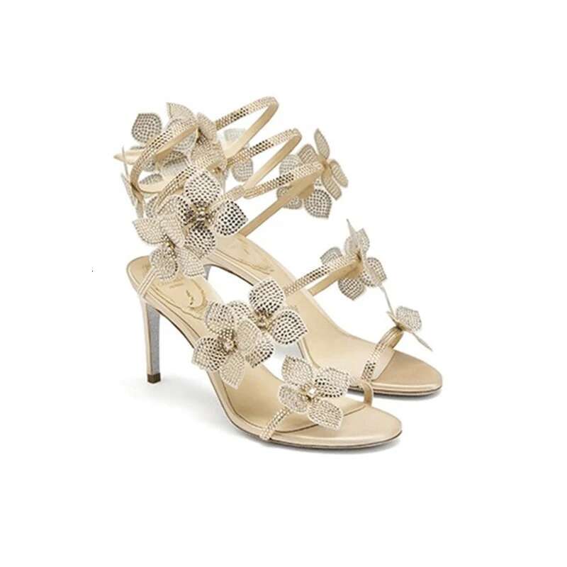 Summer crystal wer women sandals sexy thin heel snake strap shoes