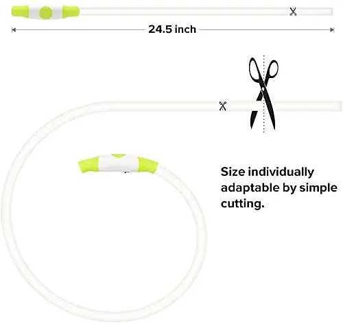 Led Luminous Dog Collar Light Rechargeable Dog Necklace Fashion Flashing DIY Glowing Safety Collar for Dogs Nighttime Walking W250219