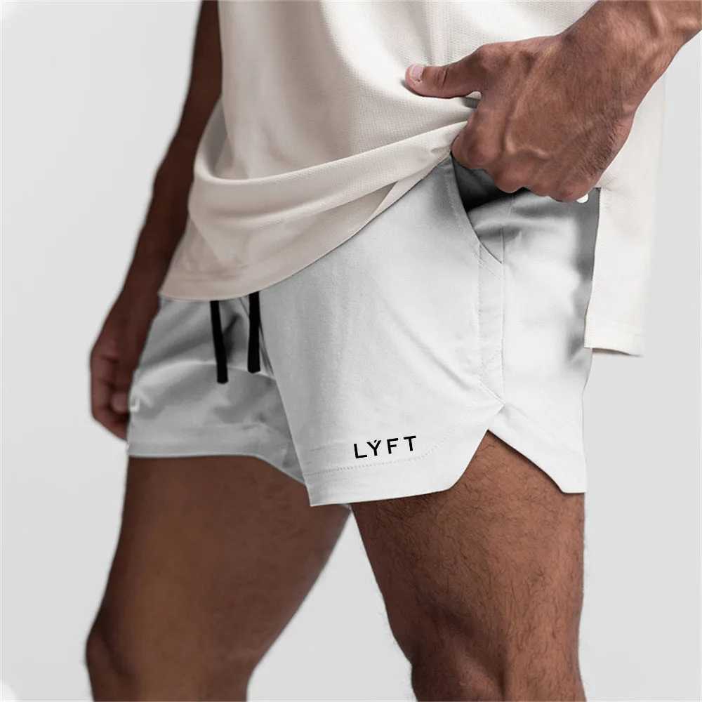 Men's Shorts LYFT Quick Dry Multi functional Pocket Single layer Running Gym Fitness Training Shorts Mens Jogging Bottom z250219