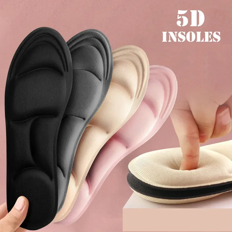 5D Sport Insoles for Shoes Women Men Memory Foam Deodorant Breathable Cushion Running Feet Care Orthopedic Insole 250219