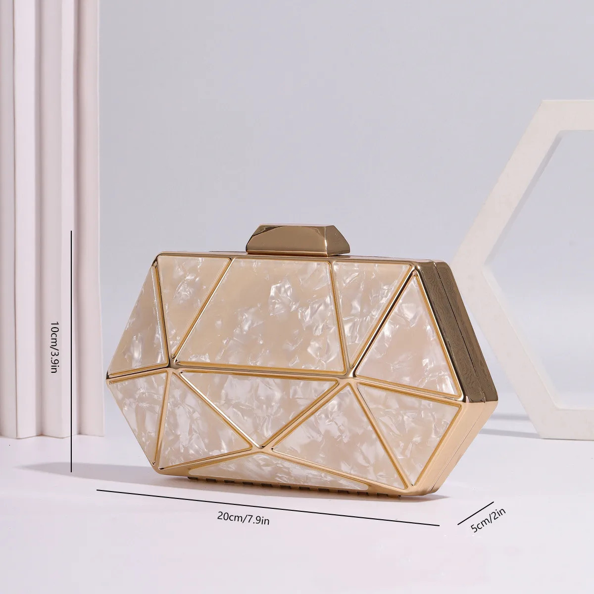 Acrylic Metal Diamond Evening Bag For Women Chain Shoulder Crossbody y ner Handbag Party Clutch Dinner Bags 250218