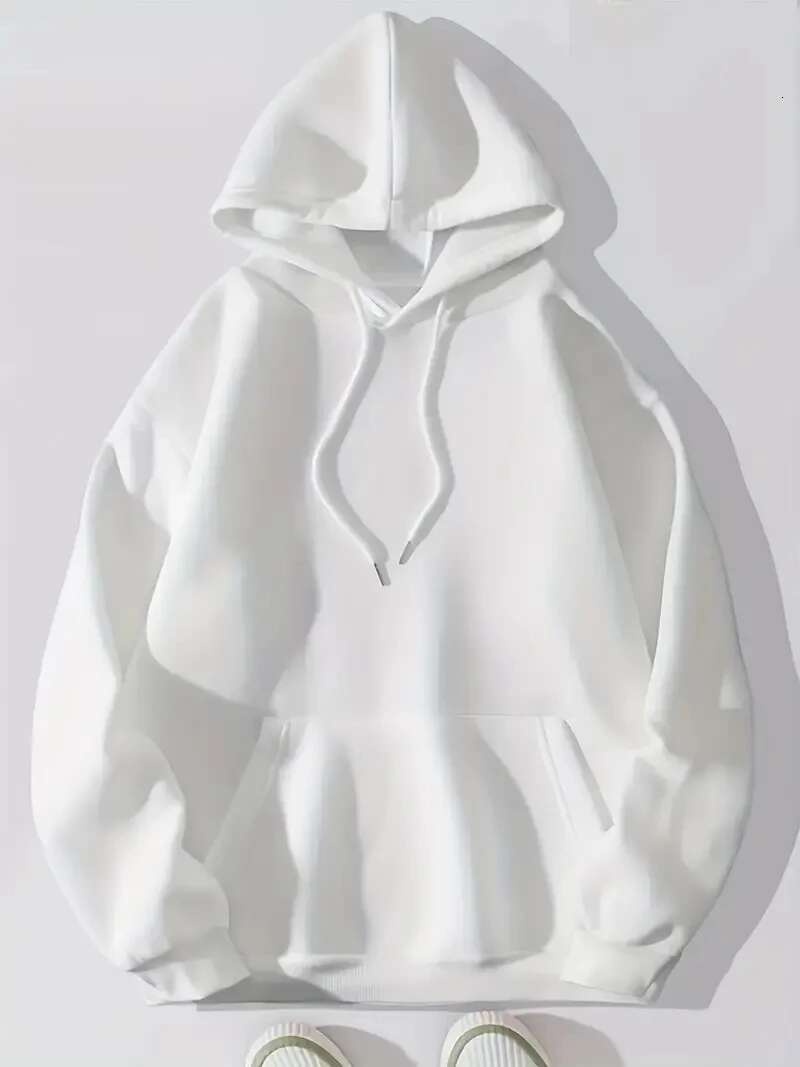 2023 Spring Autumn Men's And Women's Casual Hooded Pullover Pure Color Sports Hoodie Sweatshirt Top