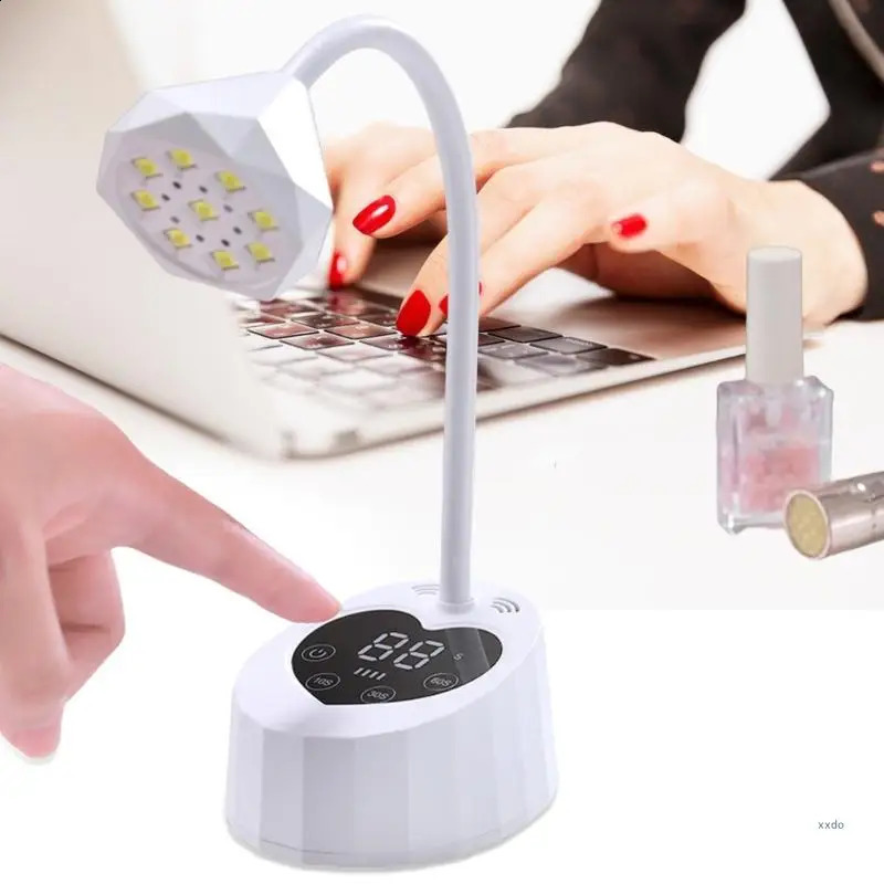 Rechargeable Nail Lamp Nail Light Quick-Drying Nail Lamp with Heart Base Nail Dryer Flexible Nail Light for Gels Nails 250214