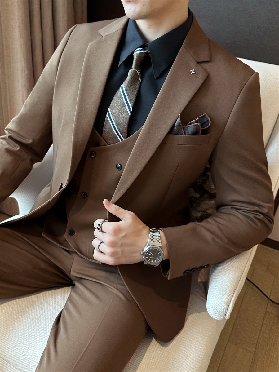H616 Men's suit business casual groom wedding dress
