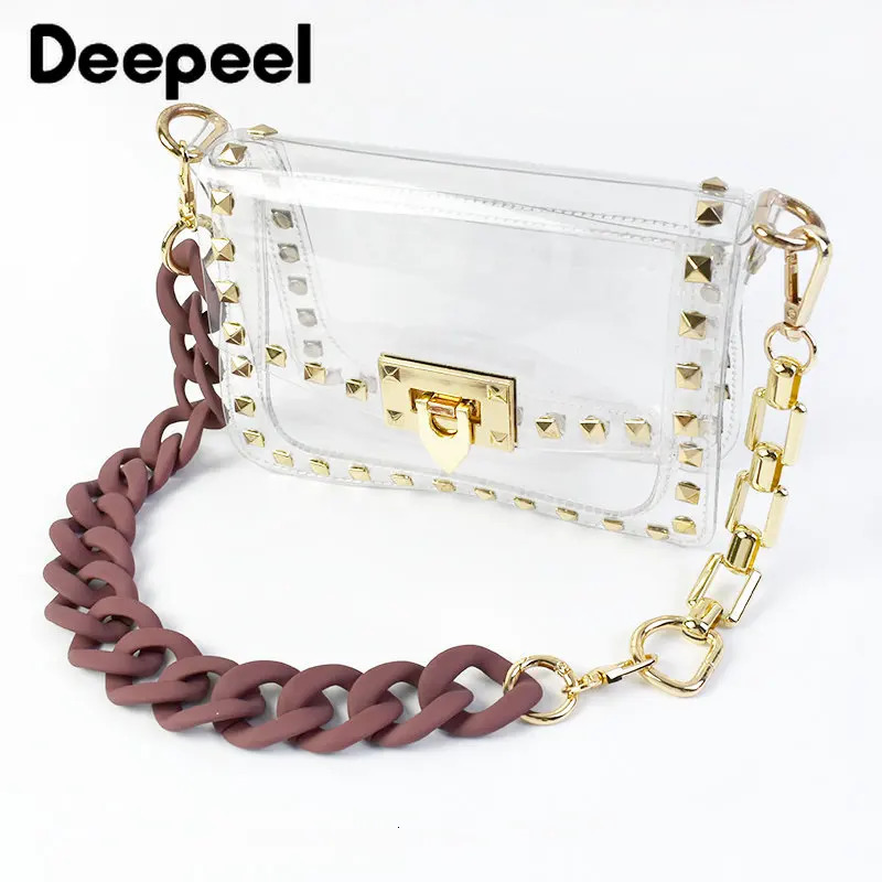 2/5Pcs Deepeel 18cm Metal Chain Bag Shoulder Strap Extension Chains Handles D Ring Adjust Lobster Buckles DIY Hardware Accessory 250214