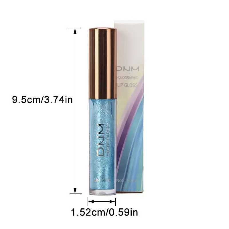 Holographic Lip Gloss Set - 6 Colors Volumizing Shimmer Effect Long-Lasting Liquid Lip Stain for Adults All Skin TypesW250219