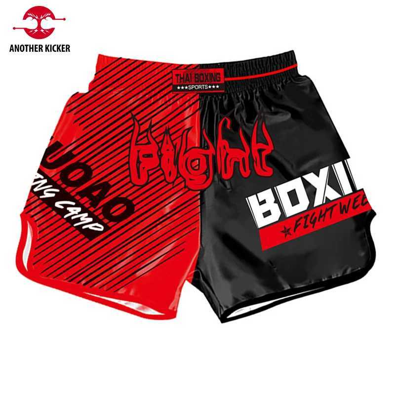 Bo Satin Muay Thai Shorts Men Women Child Boy Girl Quick Dry Sanda Sparring Grappg Cage Fighting Kickbo Pants W250219