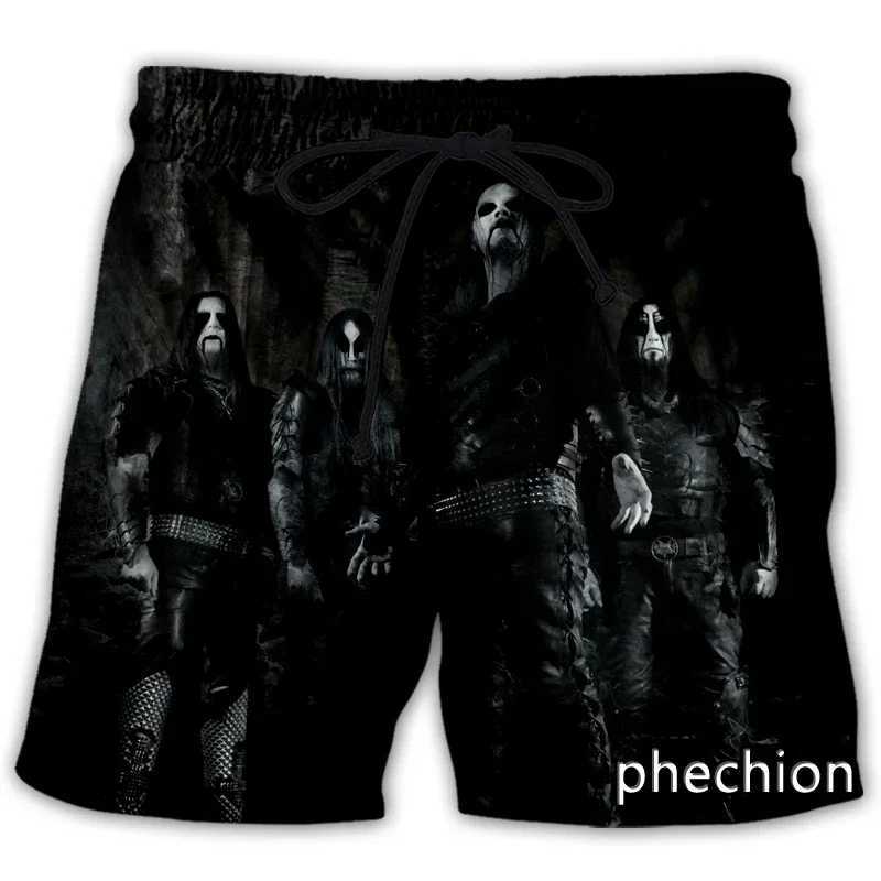 Phechion New Fashion Men Women Dark Funeral With 3D Printed Casual Shorts Novel Street Wear Mens Loose Sports Surfboard Shorts W250219