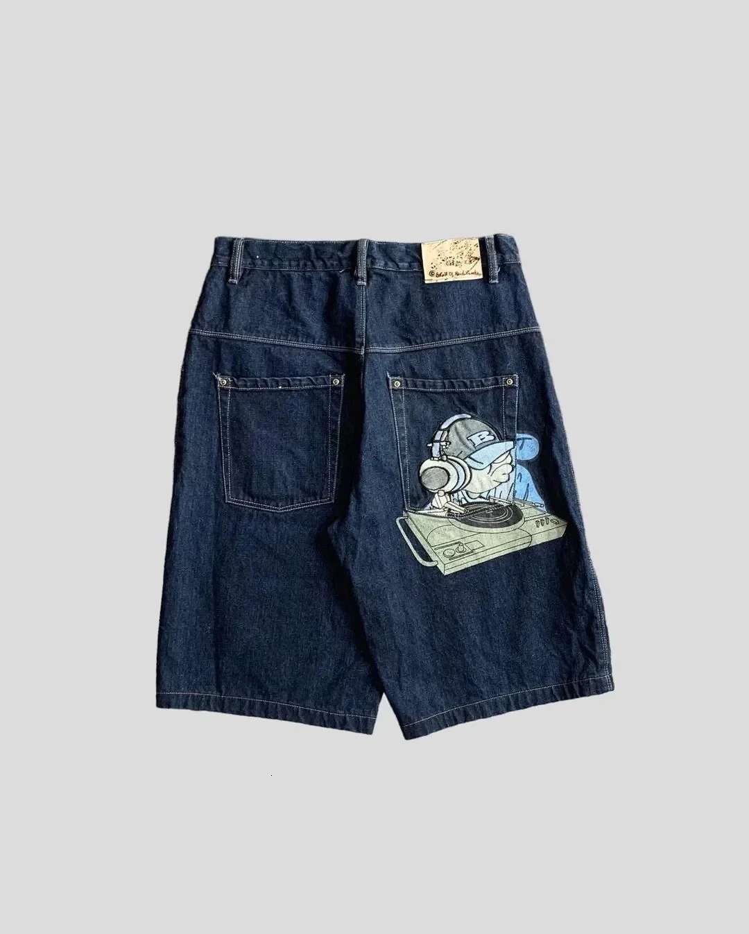 2025 New American Retro Fashion Slant Side Pocket Men's Summer Designer Denim Shorts Y2k Fashion Loose Street Hip Hop Basketball Denim Shorts Wom
