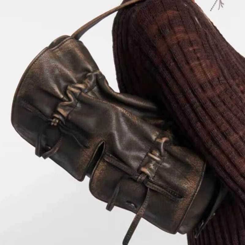 Cosysunny New Retro Folding Handbag Fashionable Women's Tassel Shoulder Crossbody Bag