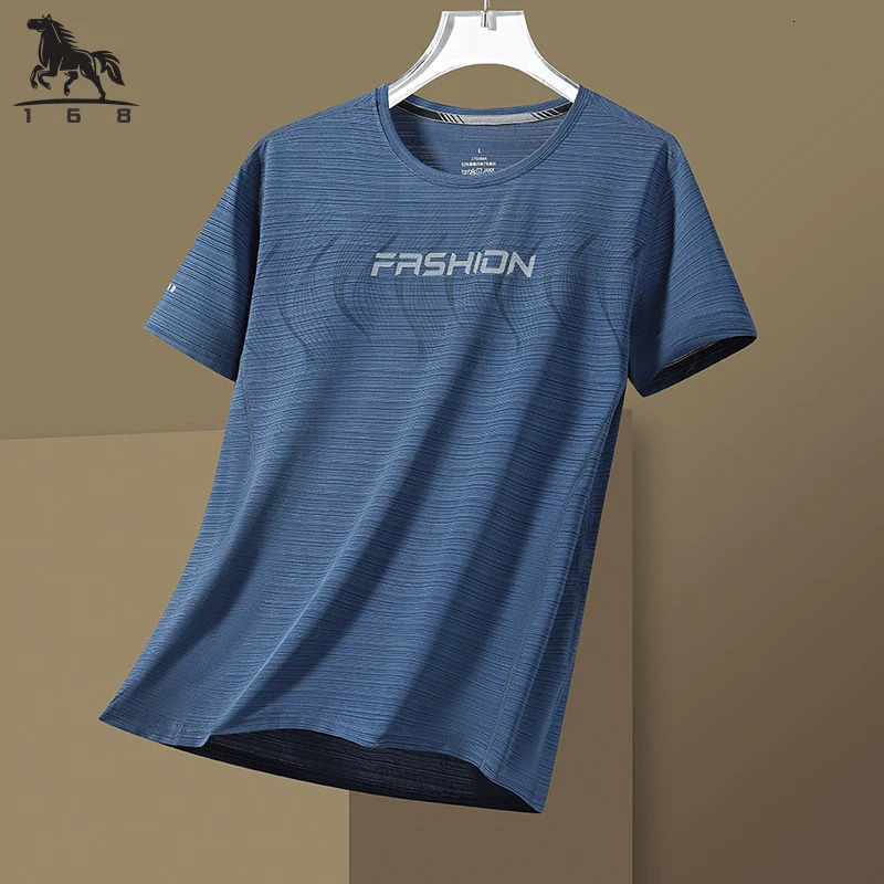 t-shirt men L-7XL 8XL summer ice silk mens short sleeve Quick dry t-shirt printing youth business casual Breathable Top 8931 250217