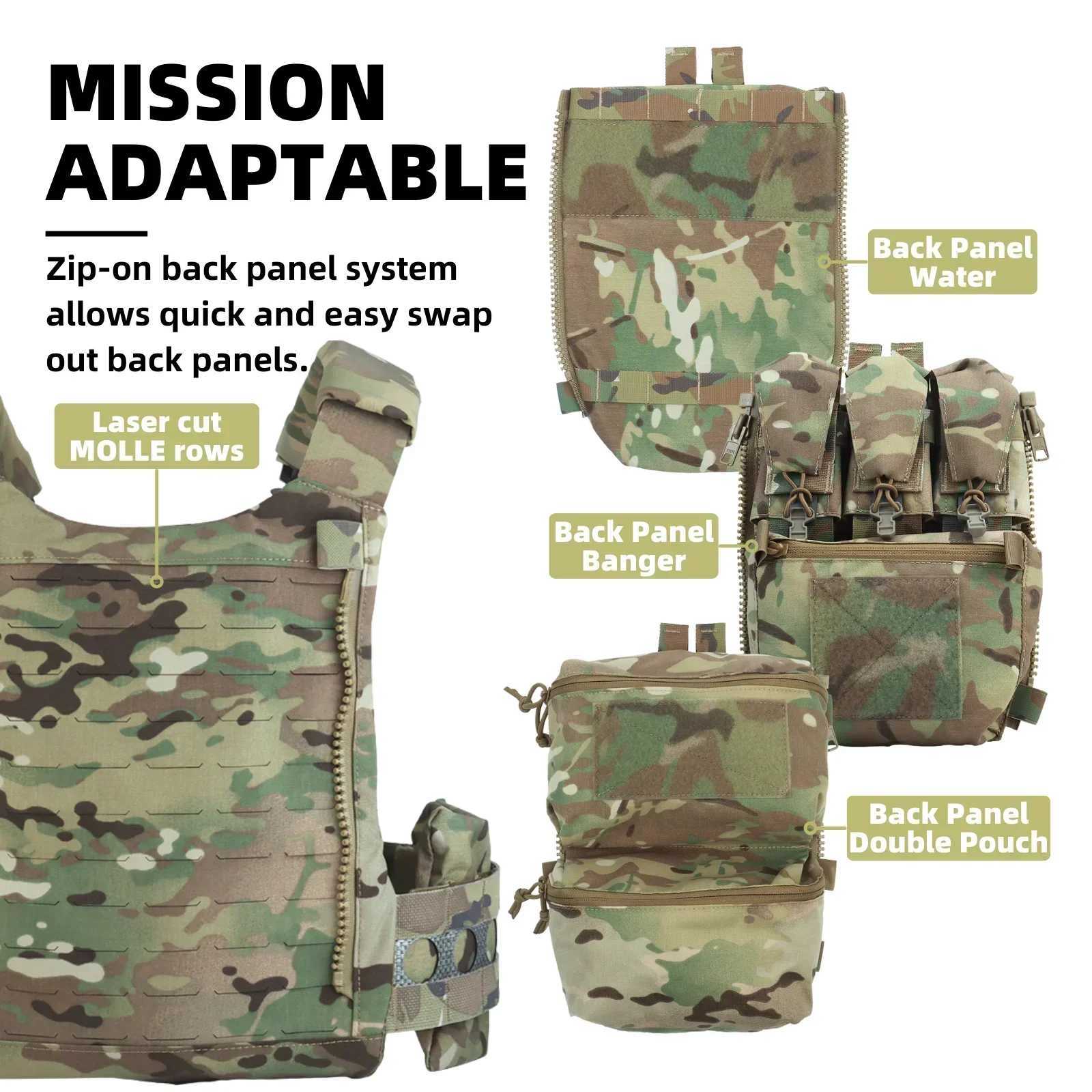 TACWAR FCV5 Plate Carrier Hunting Vest Modular Quick Release Portable Molle Airsoft Training 556 Triple Magazine PouchXJ250219