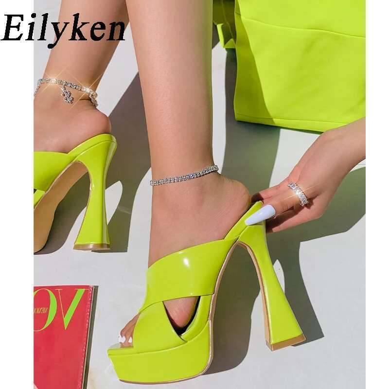 Plus Size 35-42 Summer Platform Women Slippers High Heels Ladies Fashion Elegant Female Sandals Slides Shoes