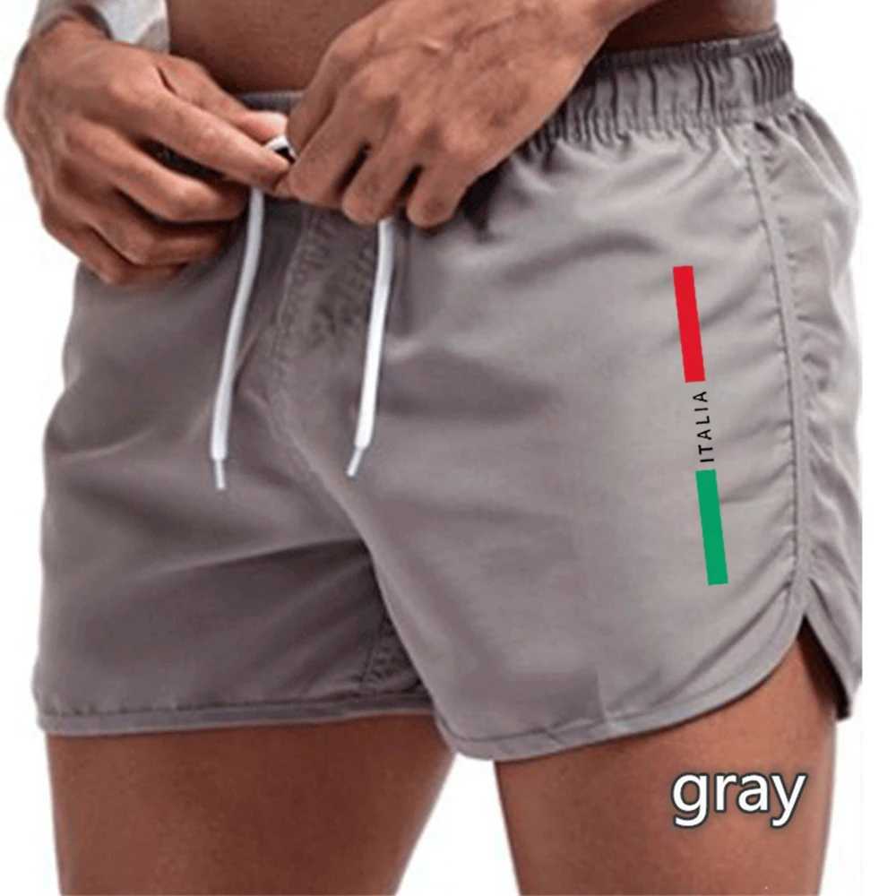 Mens quick drying beach fitness shorts summer swimsuit casual sports mens swimming board 2024 new fashionable beach W250219