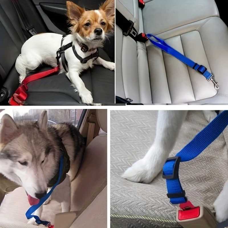 Adjustable Harness and Leash Cat Dog Car Seat Belt Pet Seat Vehicle Dog Harness Lead Clip TractionCar Travel Supplies for DogsXJ250218